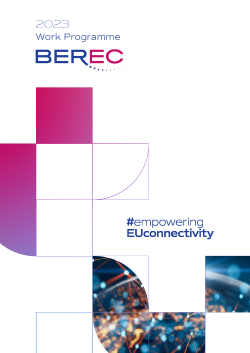 The image shows the cover of the BEREC Work Programme 2023
