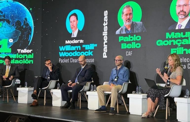 BEREC Cybersecurity and Resilience Working Group Co-Chair Katja Kmet Vrcko during a panel discussion at the 21st International Regulatory Workshop.
