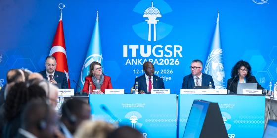 The image shows Marko Mismas at the ITU GSR 2026.