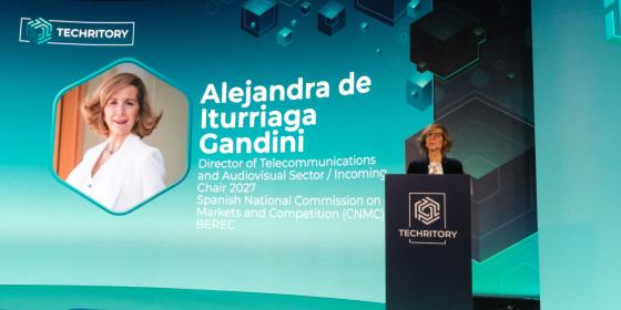 The image shows Alejandra de Iturriaga Gandini at Techritory 2026.