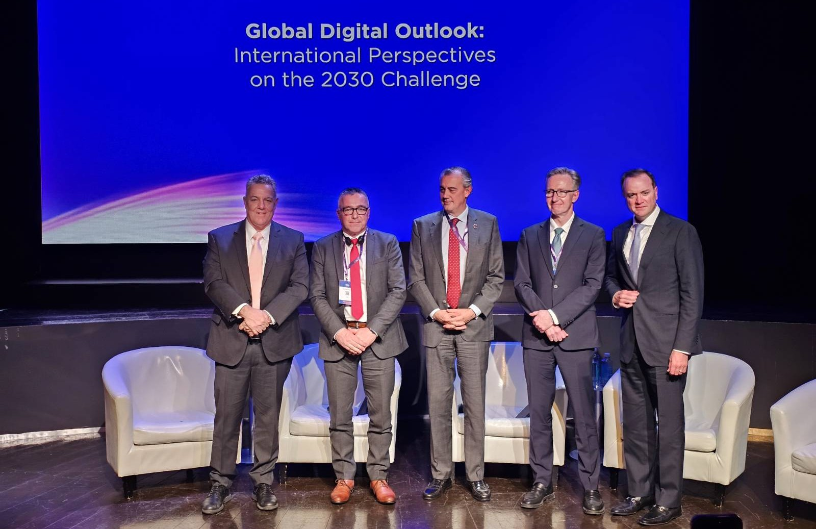 The image shows BEREC Chair Marko Mismas (AKOS, Slovenia) at the Digital Summit Latam 2026