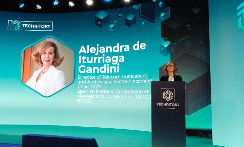 The image shows Alejandra de Iturriaga Gandini at Techritory 2026.