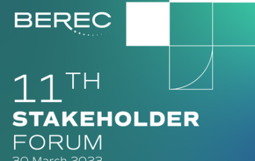 The image includes the BEREC logo and the text 11th Stakeholder Forum on 30 March 2023 on a green background