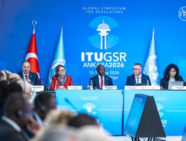 The image shows Marko Mismas at the ITU GSR 2026.