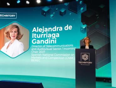 The image shows Alejandra de Iturriaga Gandini at Techritory 2026.